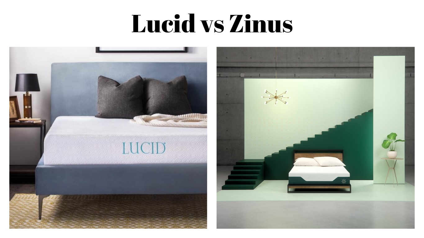 lucid vs zinus memory foam mattress